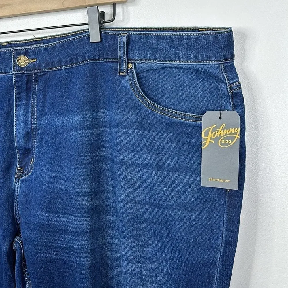 Johnny Bigg Big & Tall Marvin Regular Mid Rinse Straight Leg Jeans NWT Size 50